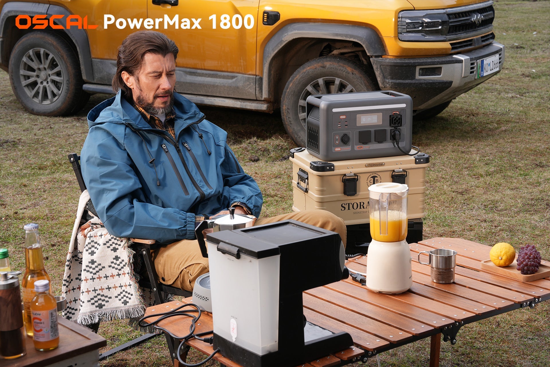 OSCAL PowerMax 1800 SE Expandable Portable Power Station 1872Wh LiFePO4 Solar Generator
