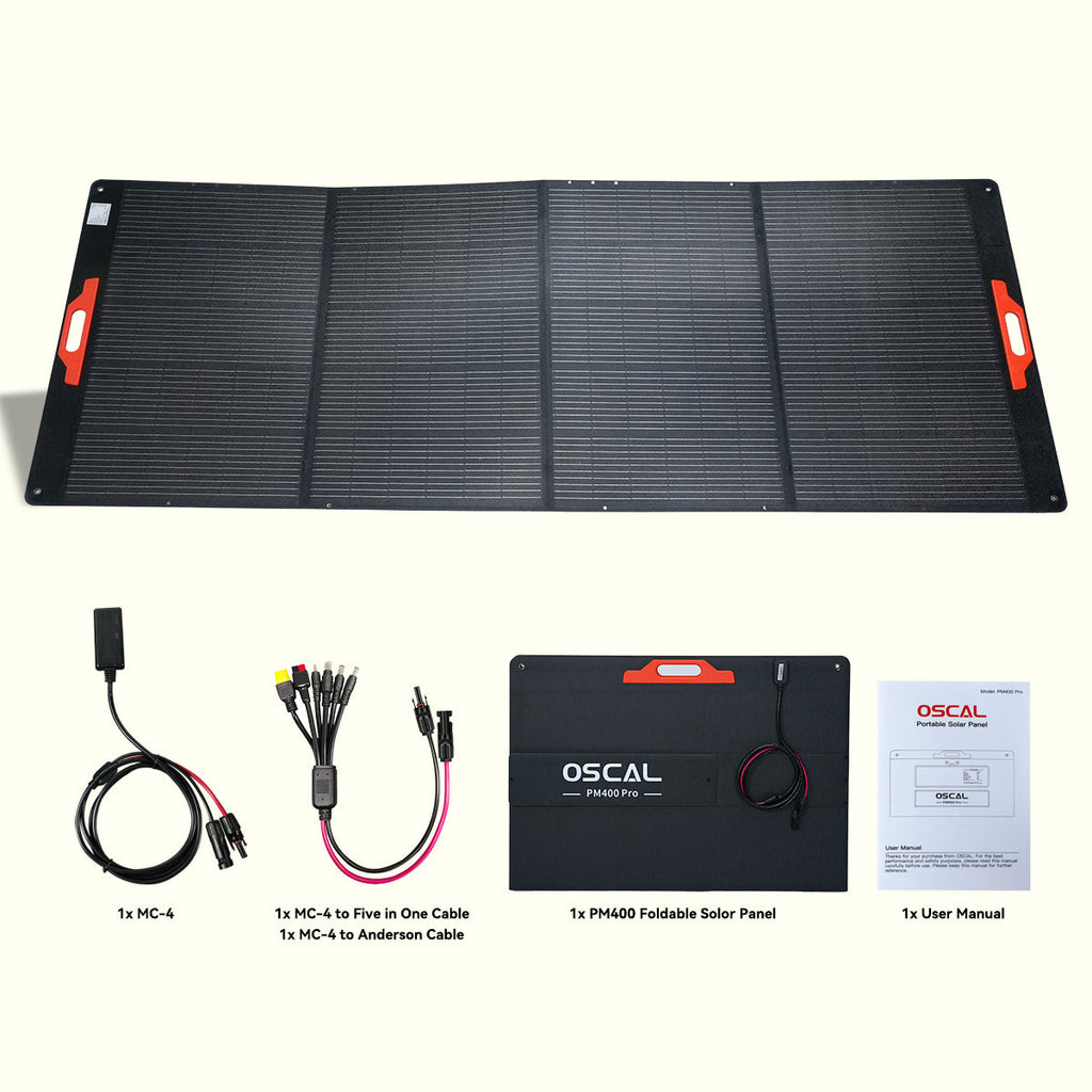 OSCAL PM400 Plus 400W Foldable Solar Panel for PowerMax 6000, 3600 & 2400