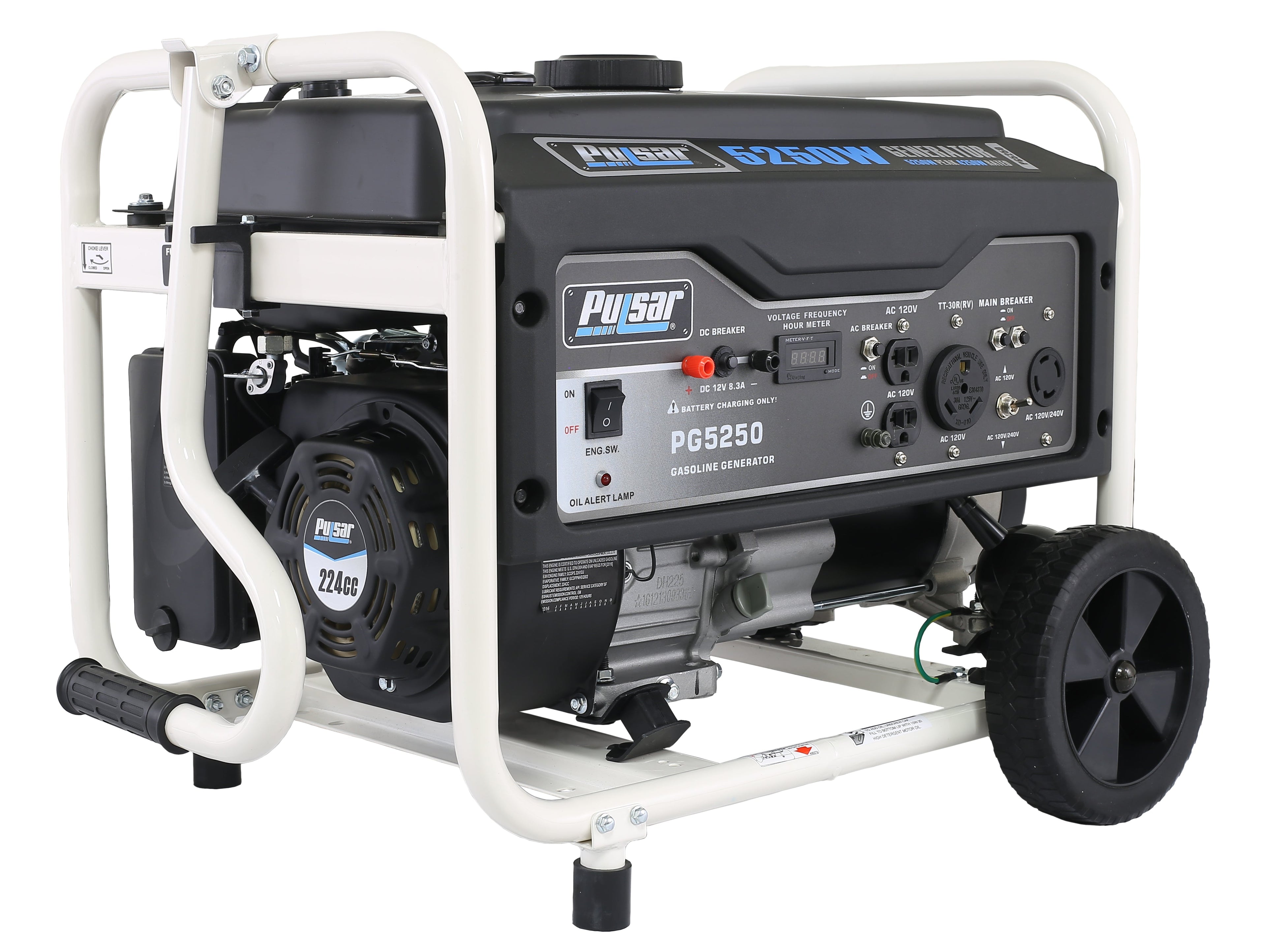 Pulsar PG5250 5250 Peak Watt Gas-Powered Portable Generator, 4250 Running Watts