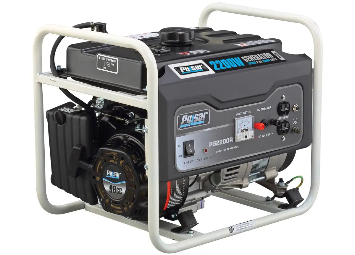 Pulsar PG2200R 2200W Portable Gasoline Generator, 1600 Running Watts, CARB Approved