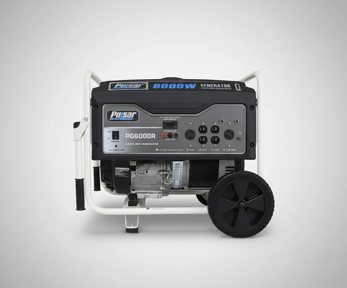 Pulsar PG6000R 6000W Gas Powered Portable Generator (CARB), 5000 Running Watts