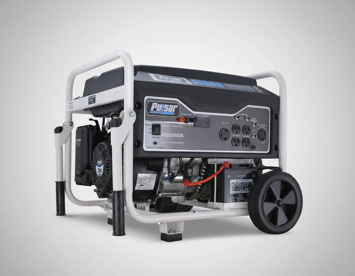 Pulsar PG6580E 6580W Gas Powered Portable Generator with Electric Start and 240V Output