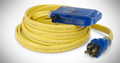 25 ft Generator Extension Cord – Heavy-Duty Flat 10 Gauge Power Distribution Cord with Multiple Household Outlets
